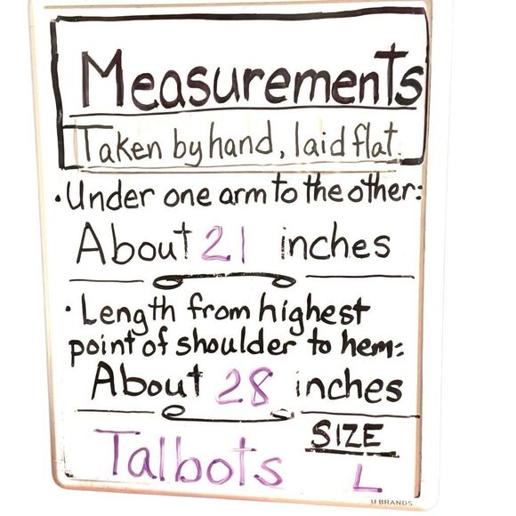 Talbots L red orange & white polka dot cotton button up collared shirt - Picture 11 of 11